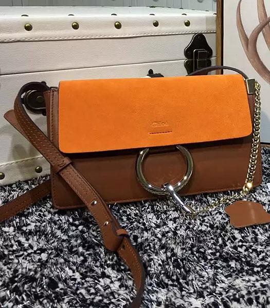 Chloe Hot-sale Orange Leather Small Shoulder Bag