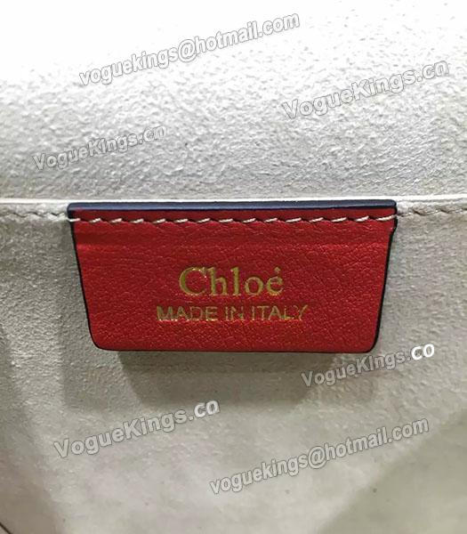 Chloe Jodie Red Leather Small Shoulder Bag Golden Chain-6