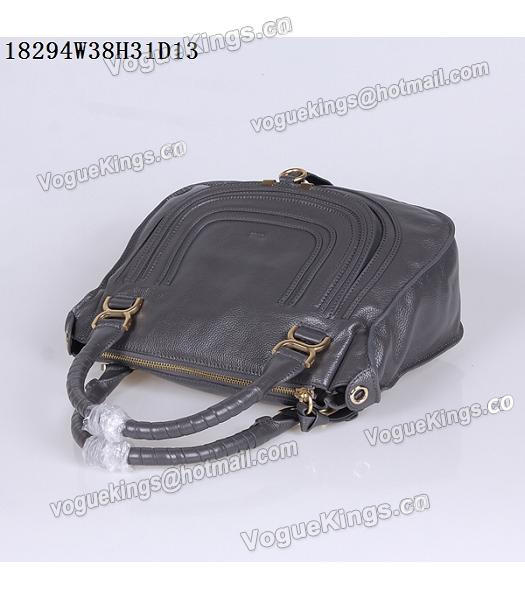 Chloe Latest Design Dark Grey Leather Tote Bag-4