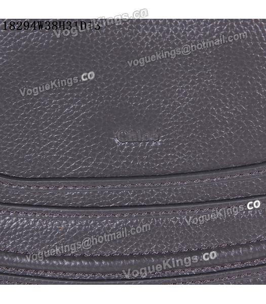 Chloe Latest Design Dark Grey Leather Tote Bag-6