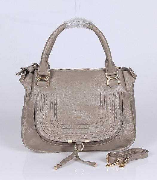 Chloe Latest Design Grey Leather Tote Bag