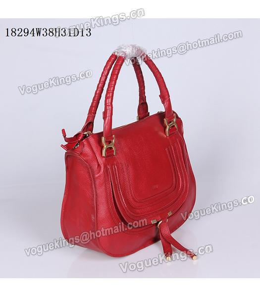 Chloe Latest Design Red Leather Tote Bag-1