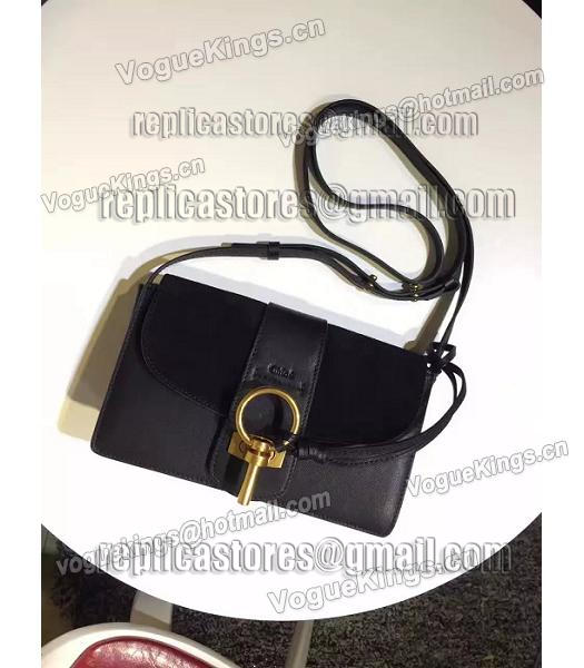 Chloe Lexa Black Leather Keys Casusal Shoulder Bag-3