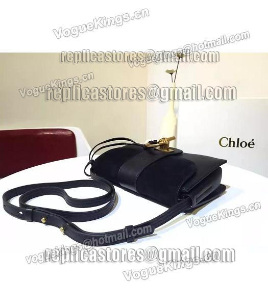 Chloe Lexa Black Leather Keys Casusal Shoulder Bag-5