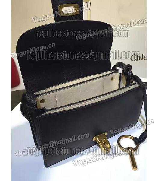 Chloe Lexa Black Leather Keys Casusal Shoulder Bag-7