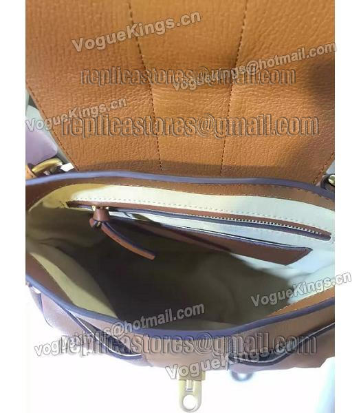 Chloe Lexa Brown Calfskin Leather Keys Casusal Backpack-6