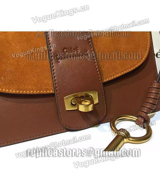 Chloe Lexa Brown Leather Keys Casusal Shoulder Bag-1