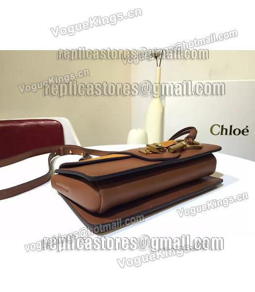 Chloe Lexa Brown Leather Keys Casusal Shoulder Bag-6
