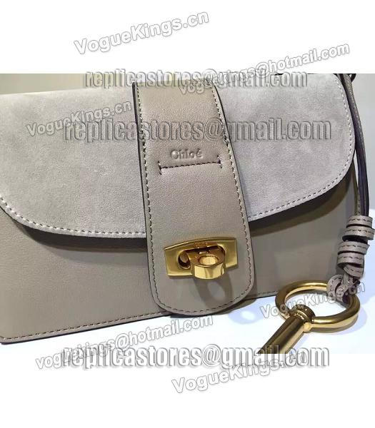 Chloe Lexa Grey Leather Keys Casusal Shoulder Bag-1