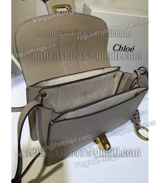 Chloe Lexa Grey Leather Keys Casusal Shoulder Bag-7