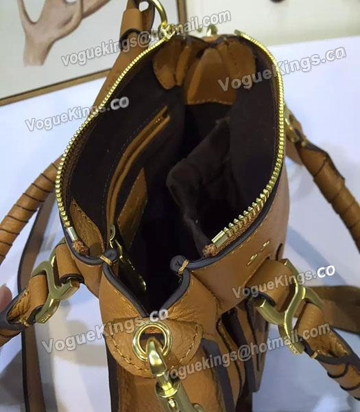 Chloe Marcie Classic Tote Bag In Brown Leather-5