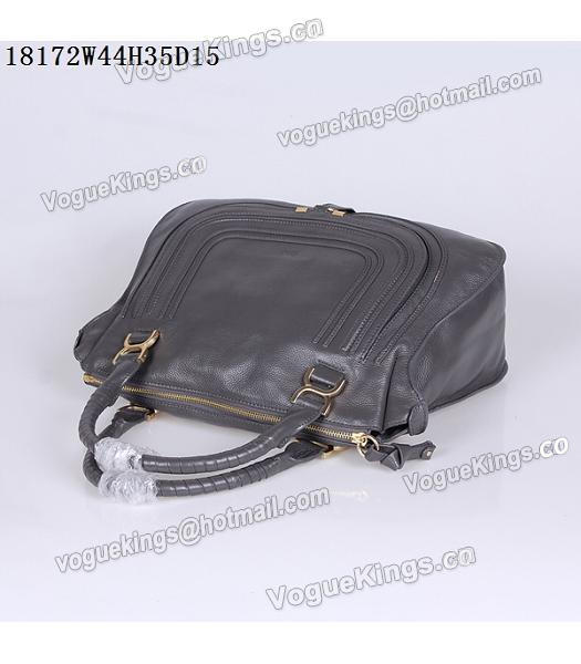 Chloe Marcie Dark Grey Leather Large Tote Bag-4
