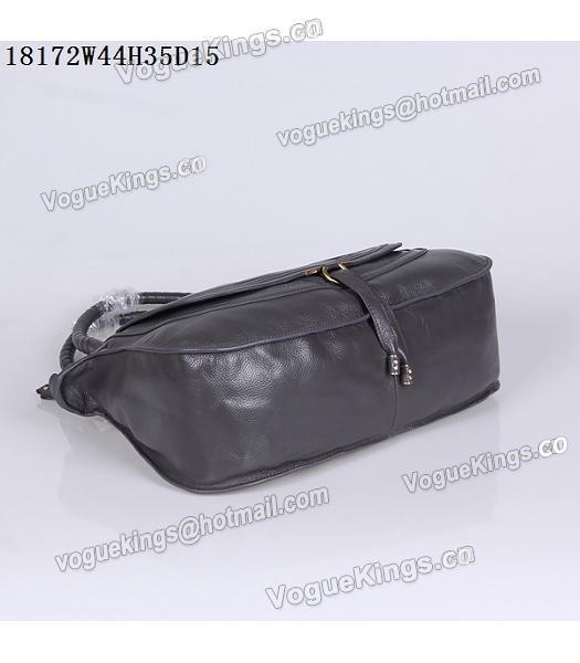 Chloe Marcie Dark Grey Leather Large Tote Bag-5