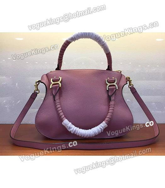 Chloe Marcie Pink Leather Large Tote Bag Golden Hardware-3