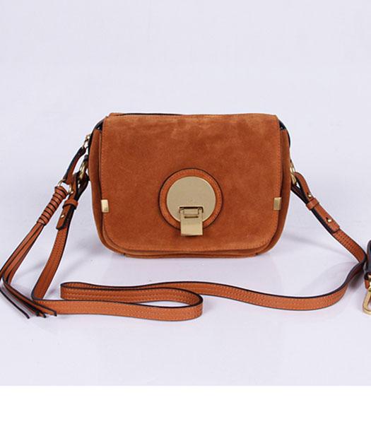 Chloe New Style Earth Yellow Suede Leather Small Shoulder Bag