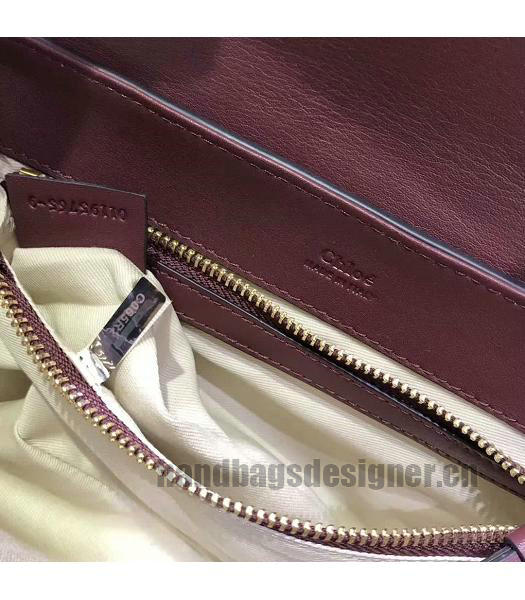 Chloe Original Calfskin Leather 24cm Shoulder Bag Jujube Red-7
