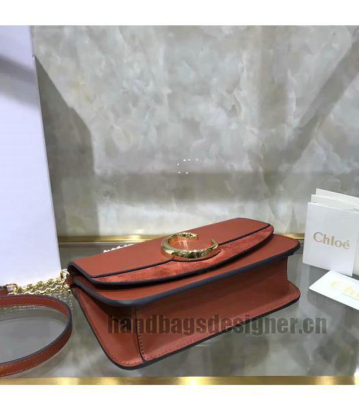 Chloe Original Calfskin Leather Shoulder Bag Brown-5
