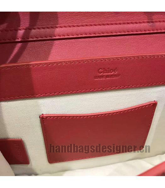 Chloe Original Calfskin Leather Shoulder Bag Red-6