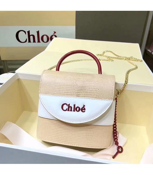 Chloe Original Leather Aby Lock Shoulder Bag Beige