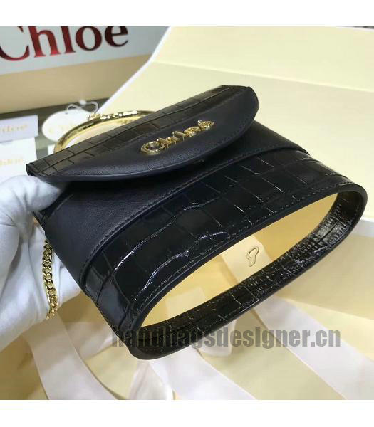 Chloe Original Leather Aby Lock Shoulder Bag Black-3