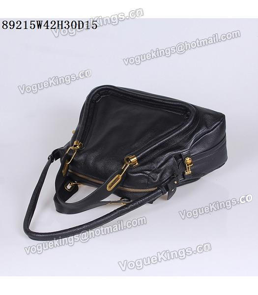 Chloe Paraty 42cm Black Leather Large Shoulder Bag-4