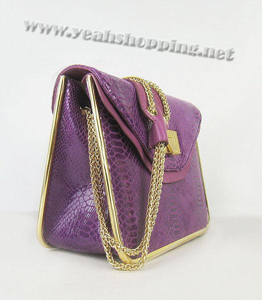 Chloe Sally Snake Pattern Handbag Purple-1