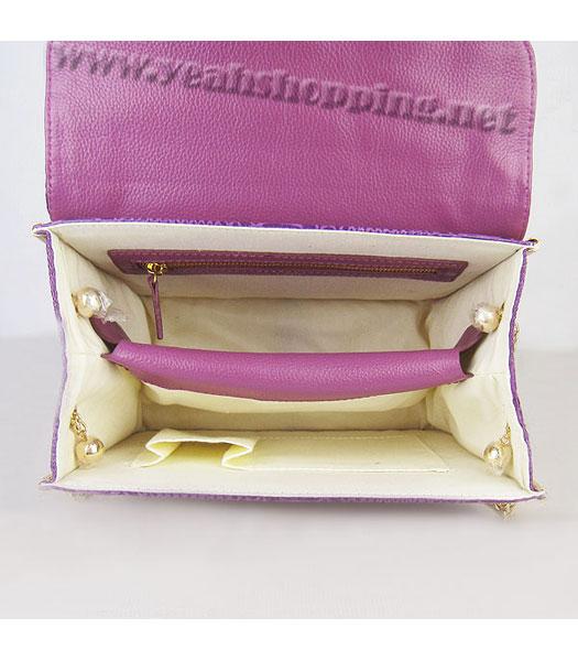 Chloe Sally Snake Pattern Handbag Purple-8