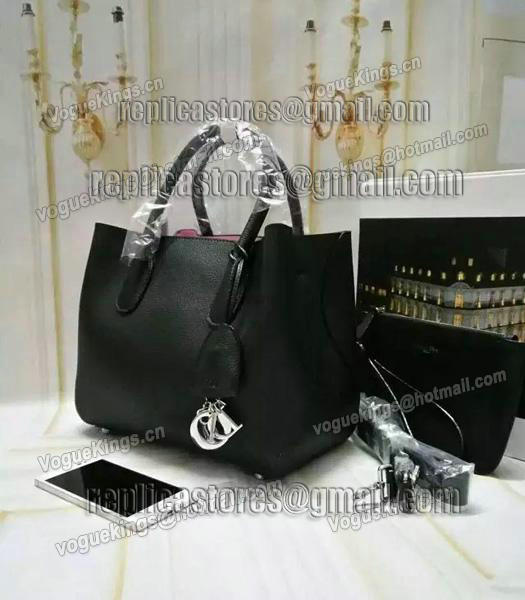 Christian Dior 28cm Exclusive New Tote Bag 60001 Black Leather-1