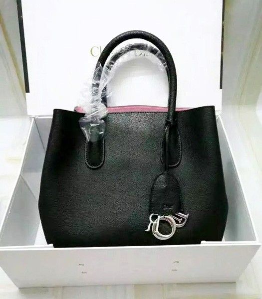 Christian Dior 28cm Exclusive New Tote Bag 60001 Black Leather