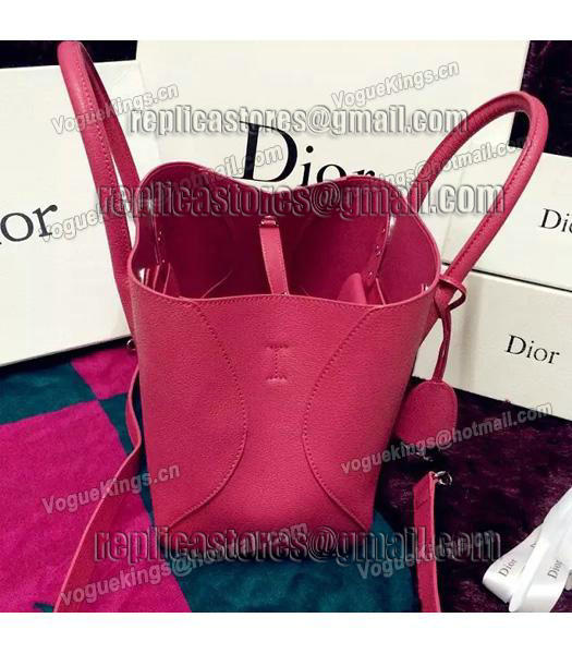 Christian Dior 28cm Exclusive New Tote Bag 60001 Plum Red Leather-3