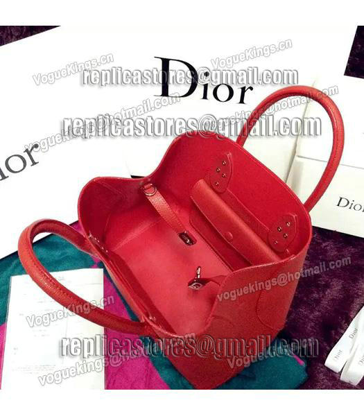 Christian Dior 28cm Exclusive New Tote Bag 60001 Red Leather-2