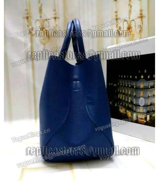 Christian Dior 28cm Exclusive New Tote Bag 60001 Sapphire Blue Leather-3