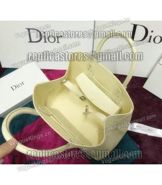 Christian Dior 28cm Exclusive New Tote Bag 60001 White Leather-4