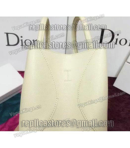 Christian Dior 28cm Exclusive New Tote Bag 60001 White Leather-5