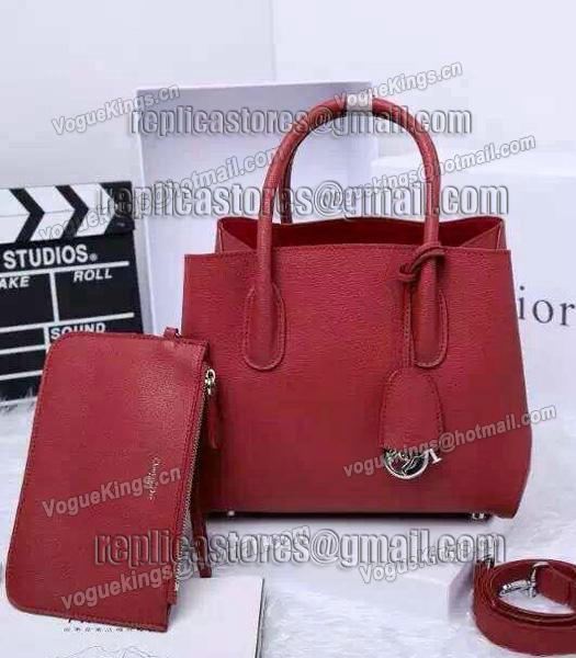 Christian Dior 28cm Exclusive New Tote Bag 60001 Wine Red Leather-1