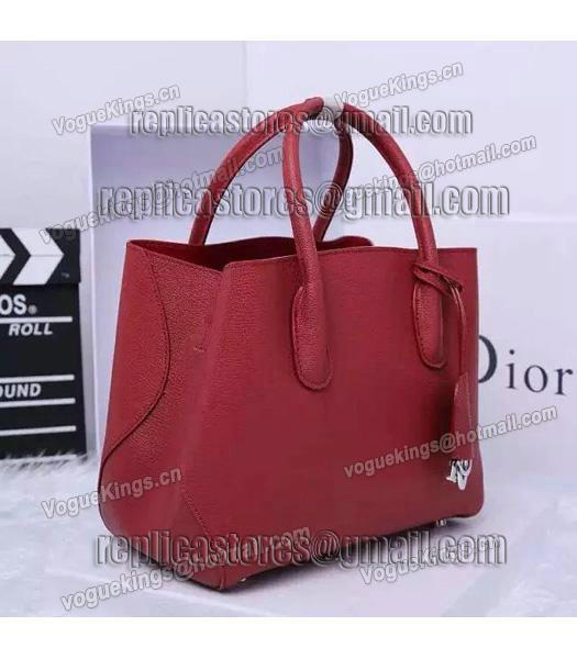 Christian Dior 28cm Exclusive New Tote Bag 60001 Wine Red Leather-2