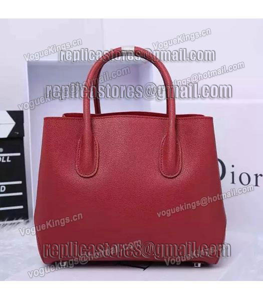 Christian Dior 28cm Exclusive New Tote Bag 60001 Wine Red Leather-4