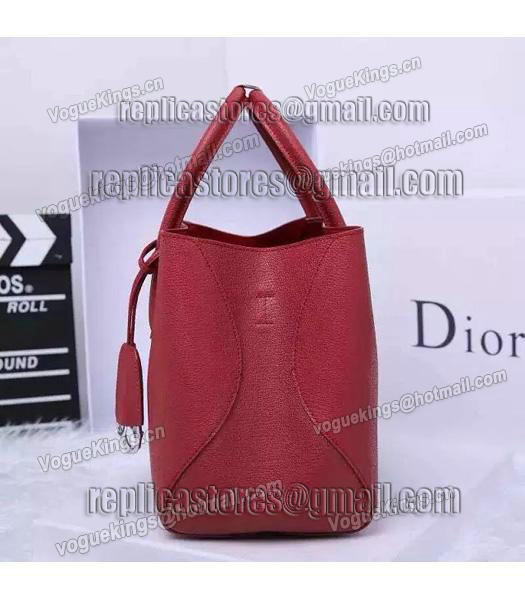 Christian Dior 28cm Exclusive New Tote Bag 60001 Wine Red Leather-5
