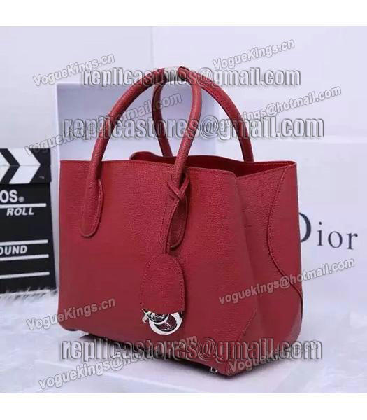 Christian Dior 28cm Exclusive New Tote Bag 60001 Wine Red Leather-6