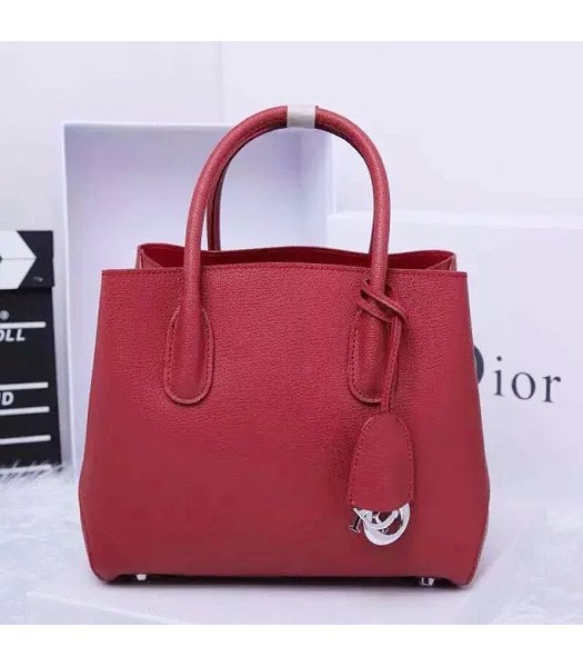 Christian Dior 28cm Exclusive New Tote Bag 60001 Wine Red Leather