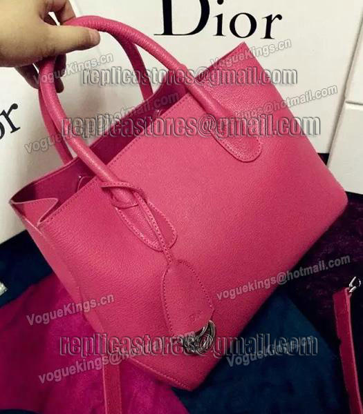 Christian Dior 35cm Exclusive New Tote Bag 60001 Plum Red Leather-1
