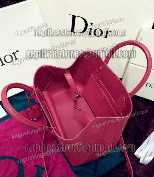 Christian Dior 35cm Exclusive New Tote Bag 60001 Plum Red Leather-6