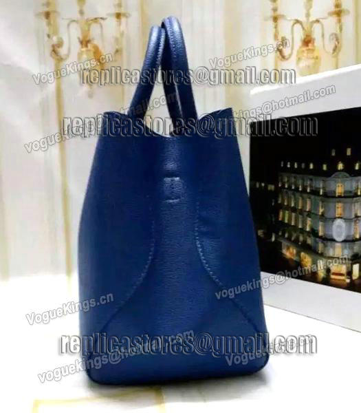 Christian Dior 35cm Exclusive New Tote Bag 60001 Sapphire Blue Leather-2