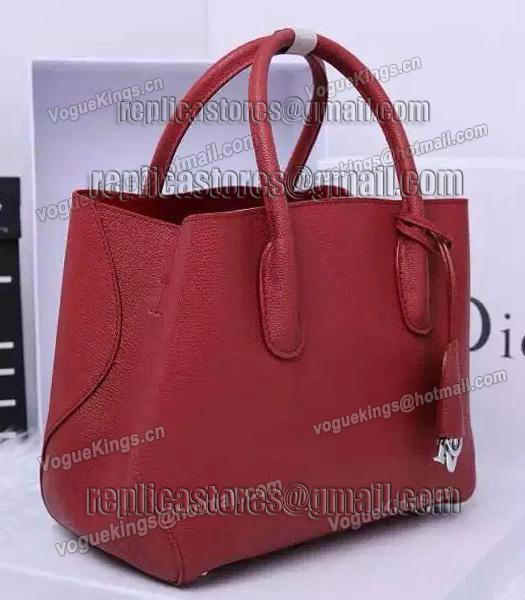 Christian Dior 35cm Exclusive New Tote Bag 60001 Wine Red Leather-1