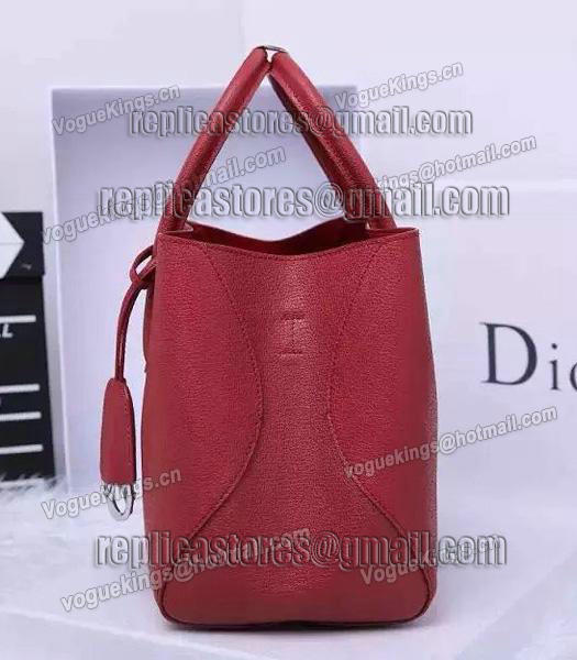 Christian Dior 35cm Exclusive New Tote Bag 60001 Wine Red Leather-5