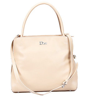 Christian Dior Apricot Leathe Small Tote Shoulder Bag