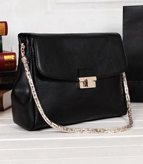 Christian Dior Black Calfskin Leather Shoulder Bag