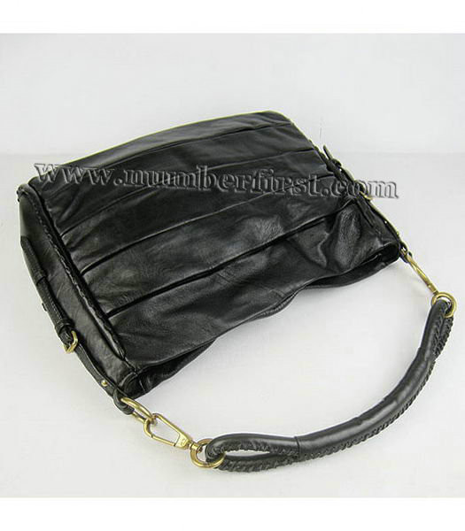 Christian Dior Black Lambskin Leather Shoulder Bag-4