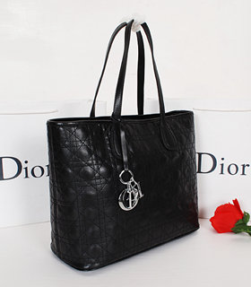 Christian Dior Black Original Lambskin Leather Tote Bag
