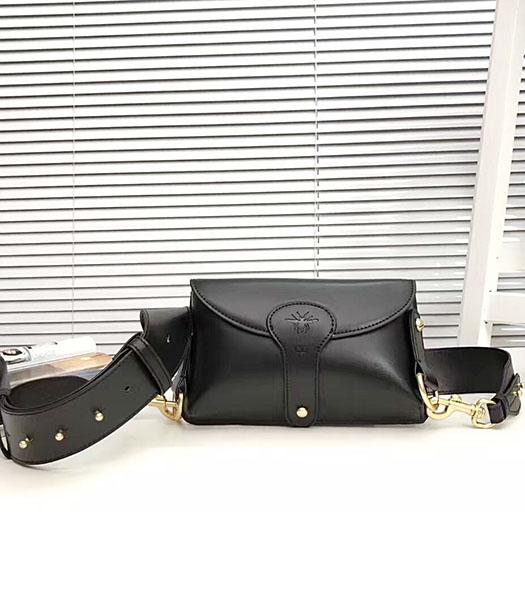 Christian Dior Black Original Leather Small Saddle Bag